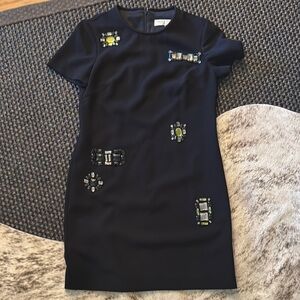 Trina Turk Black Dress with Jewel Embellishments